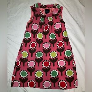 Boden mini Boden kids girls dress cotton flower corduroy sz 7 8 m preppy school